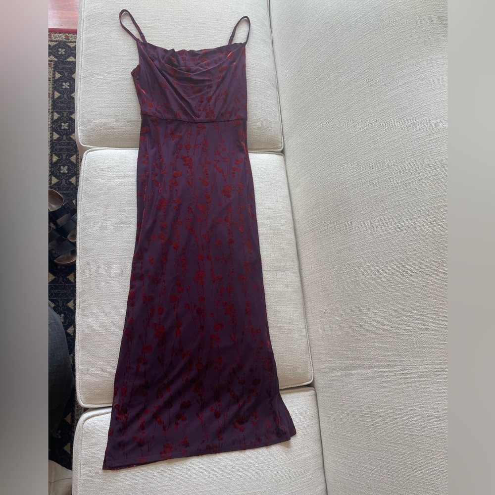 Taylor Burgundy Floral Dress